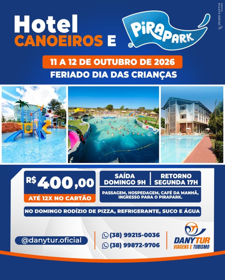 HOTEL CANOEIROS E PIRAPARK OUTUBRO